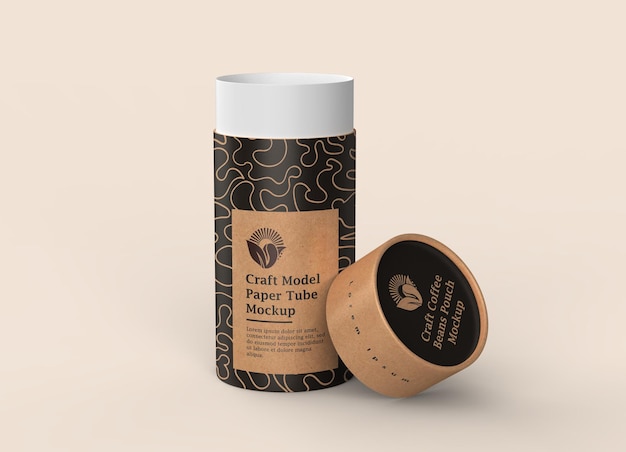 Craft Paper Tube Mockup