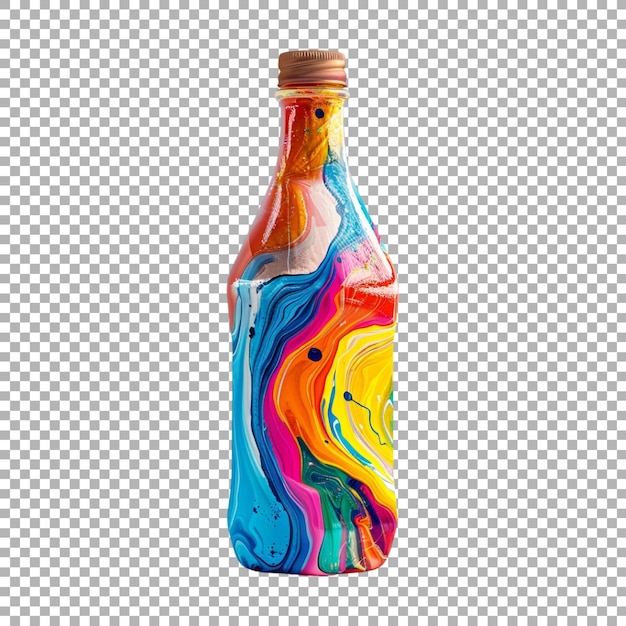 PSD crafted water bottle on transparent background ai generated