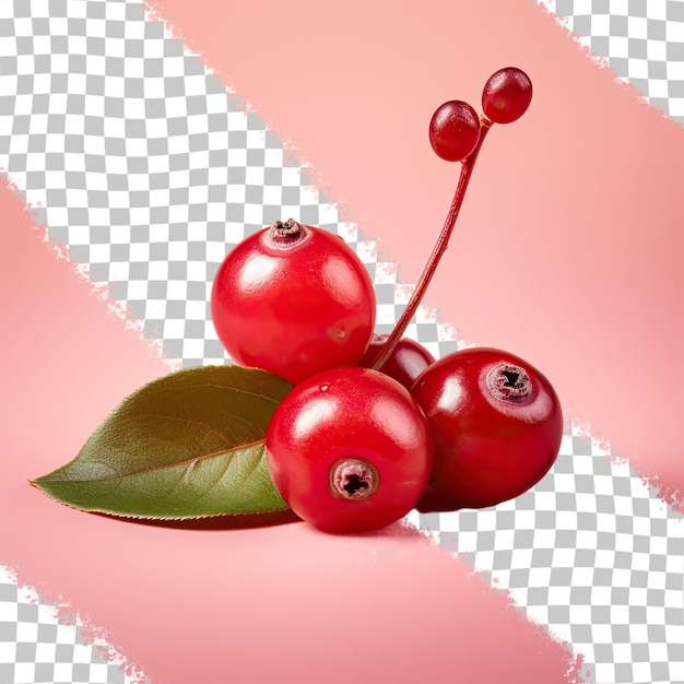 Cranberry isolated on transparent background used in mulled wine