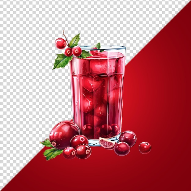 PSD cranberry juice png