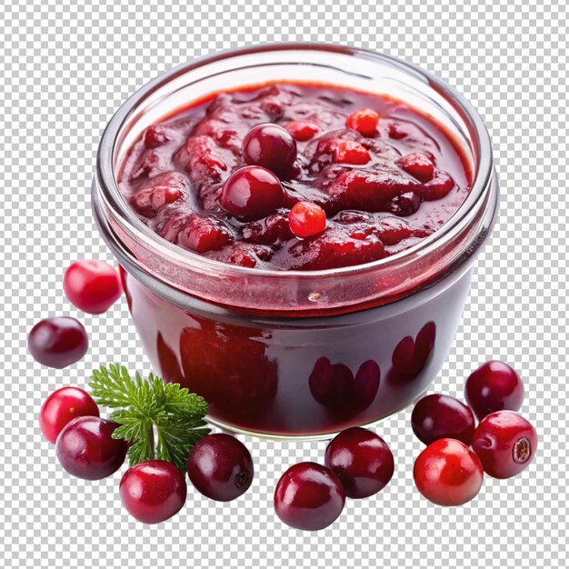 cranberry sauce on transparent background