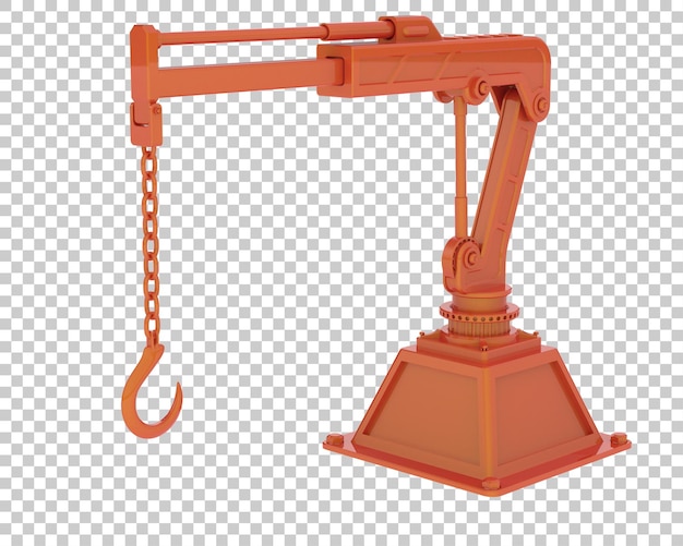 Crane isolated on transparent background 3d rendering illustration