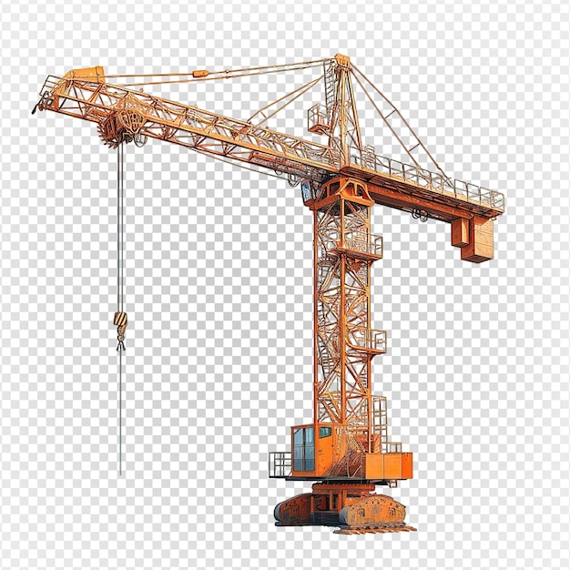 crane isolated on transparent background generative ai