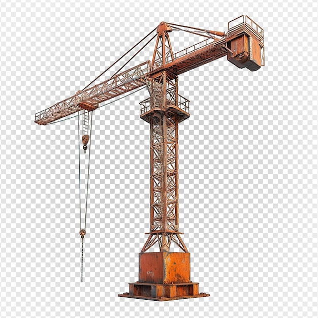 crane isolated on transparent background generative ai