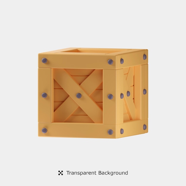 Crate 3d icon illustration