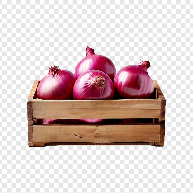 A crate of Onion on transparent background