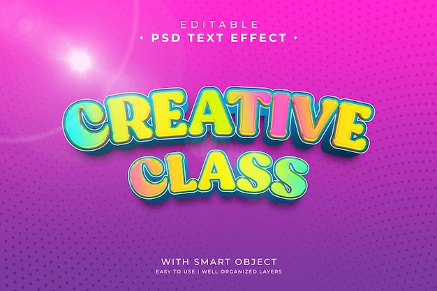 crative class text effect