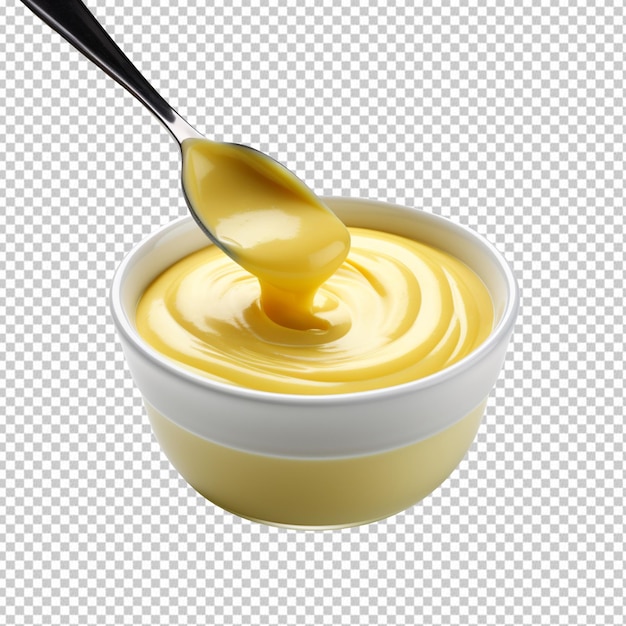 cream of mustard isolated on transparent background