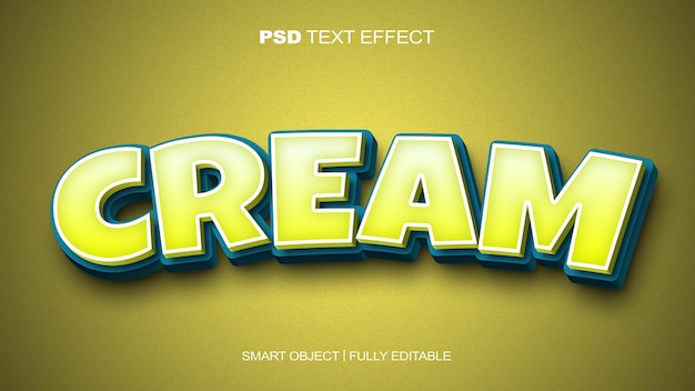 Cream text effect text style