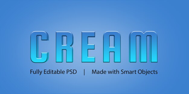 Cream Text Style Effect