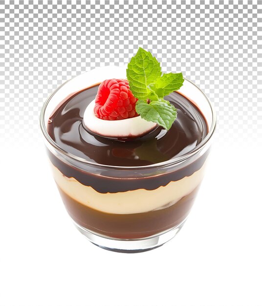 PSD creamy pudding on transparent background