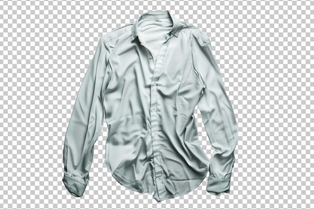 PSD creased shirt on transparent background