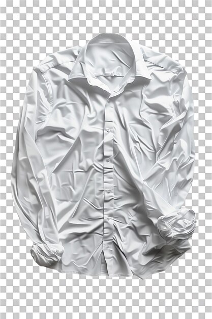 PSD creased shirt on transparent background