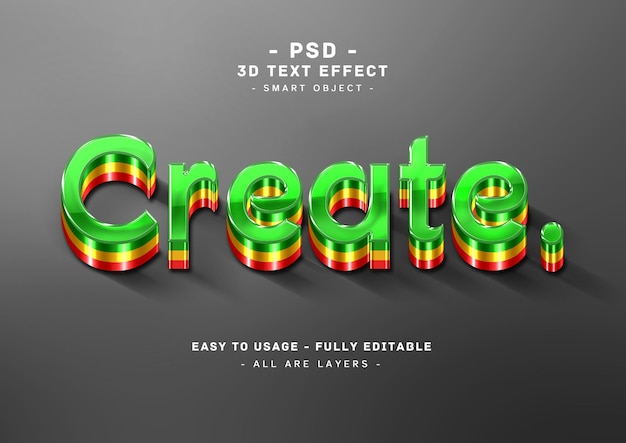 Create 3d text style effect