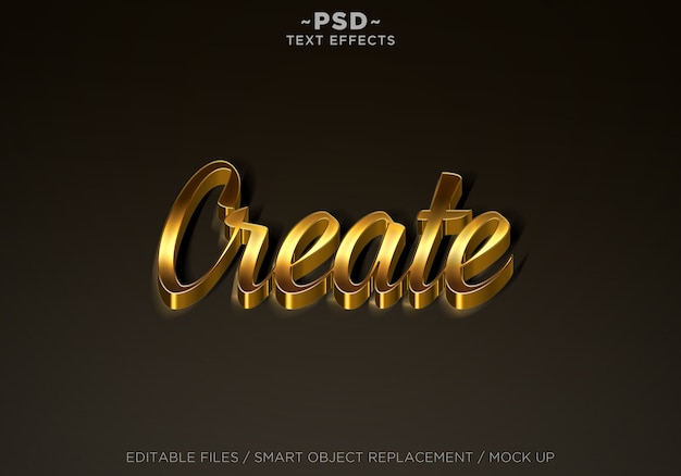 Create Golden Effects Editable Text