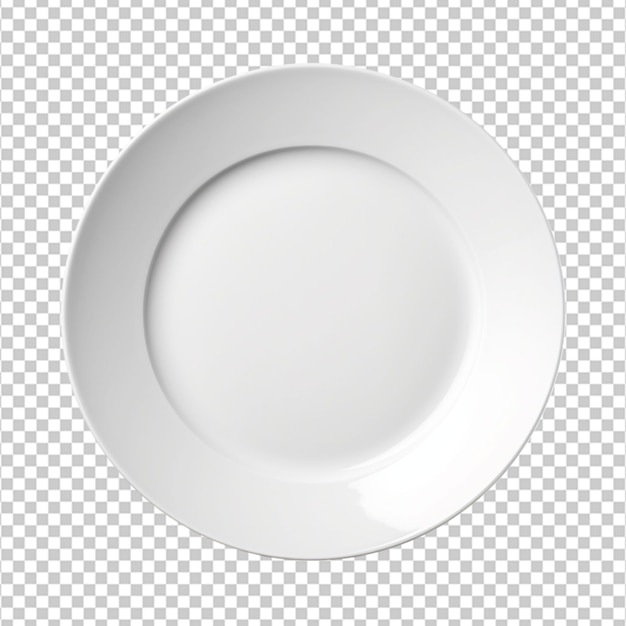 create a High Quality 1 empty white plate on white background