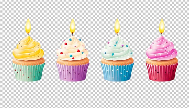 PSD create a high quality 3 different color shape and pattern soft birthday cake with colorful sprinkles and candle isolated on light blue