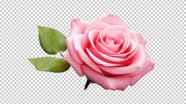 Create A High quality a fresh pink rose on white background