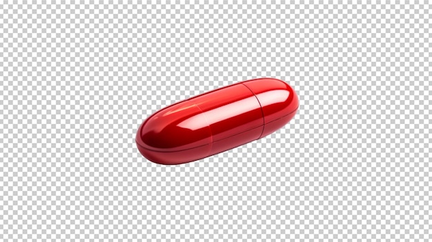 Create A High Quality Red pill capsule on white background