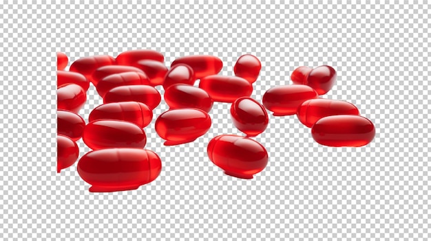 Create A High Quality Red pill capsule on white background