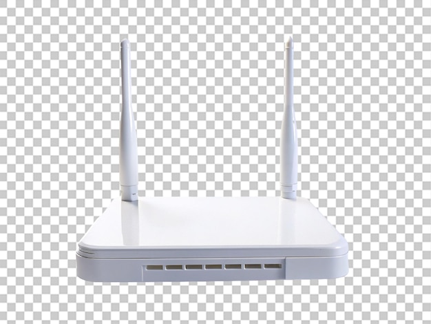 create a high quality a white wife router on transparent background