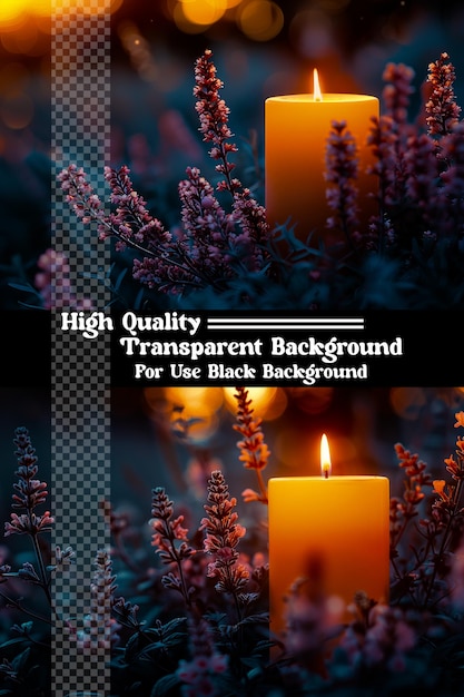 PSD create a serene ambiance with a soft glow enveloping you on transparent background