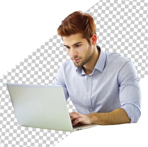 PSD creating high quality images a person sending on transparent background