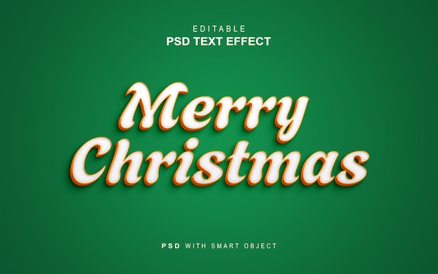 Creative 3d Christmas text effect