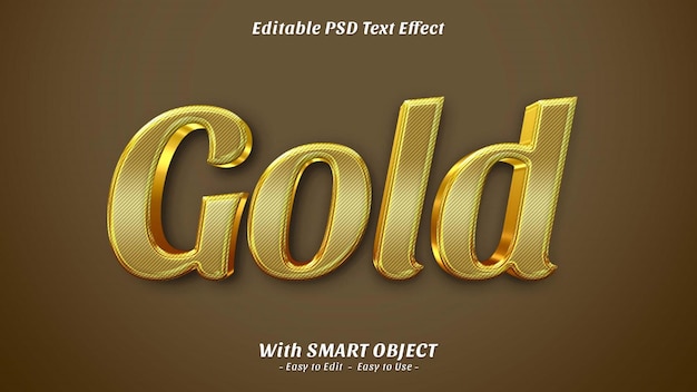 Creative 3D text Gold style effect