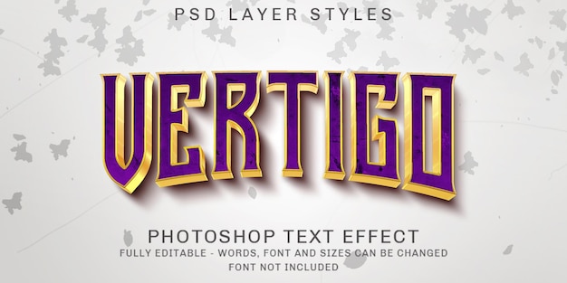 Creative 3d vertigo editable text style effect