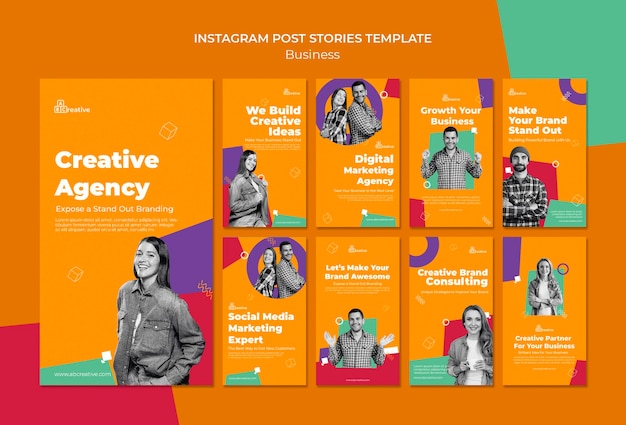 PSD creative agency instagram stories template