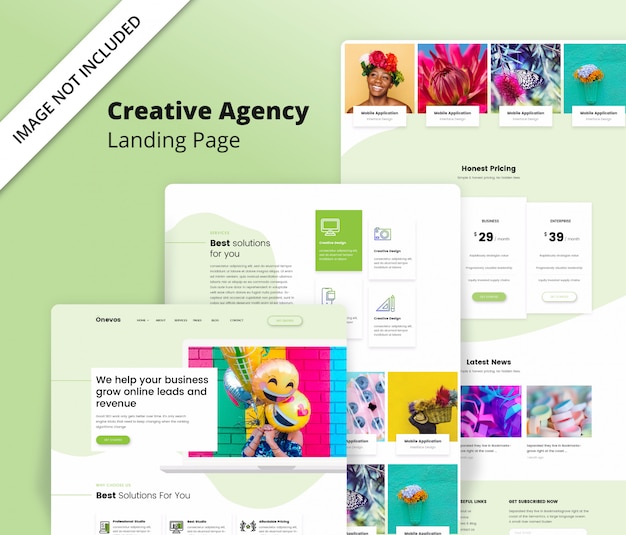 PSD creative agency landing page template