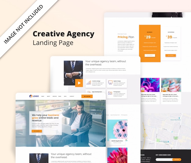 Creative agency landing page template