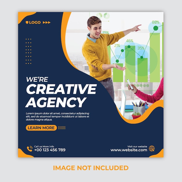 Creative agency social media and Business promotion post template