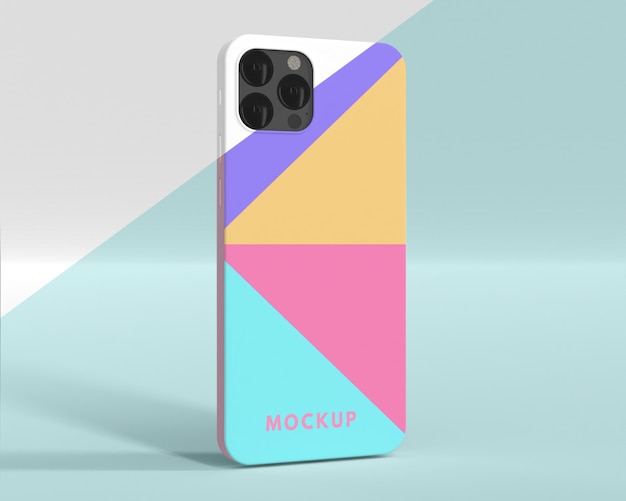 Creative arrangement of phone case mock-up