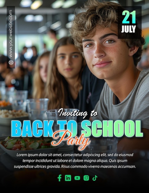 Creative Back to School Celebration Custom Flyer Template