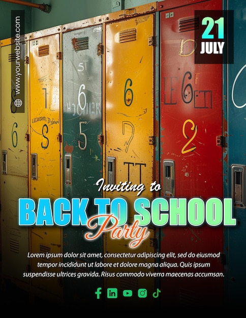 Creative Back to School Celebration Custom Flyer Template