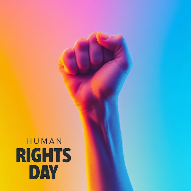 PSD creative banner design template for human rights day