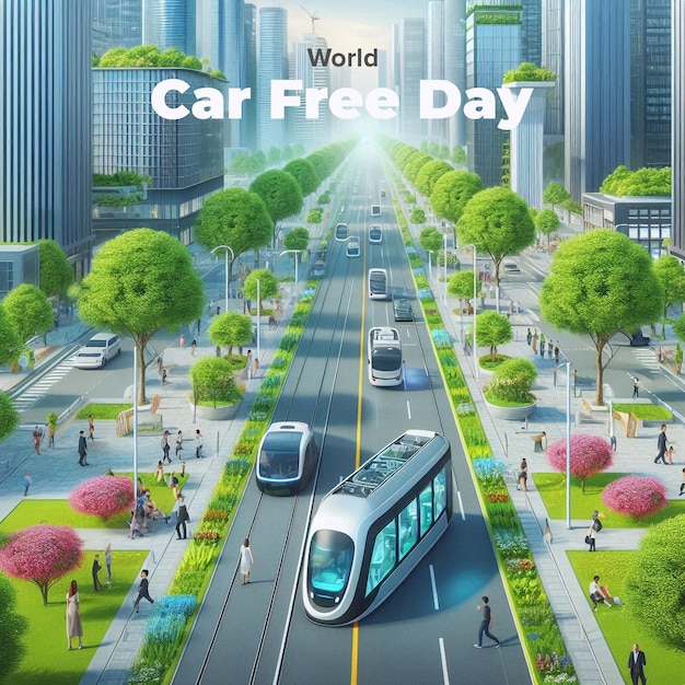 PSD creative banner design template for world car free day