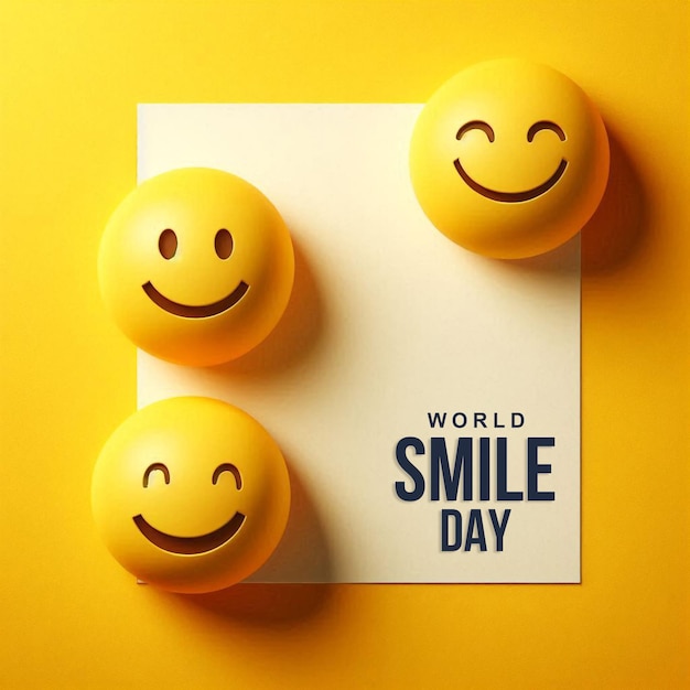 PSD creative banner design template for world smile day