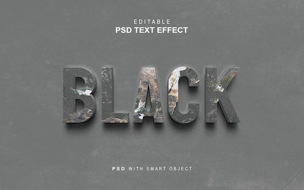 Creative Black text effect