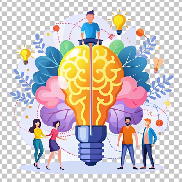 Creative brainstorming concept illustration