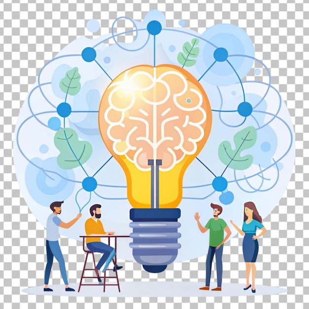 Creative brainstorming concept illustration