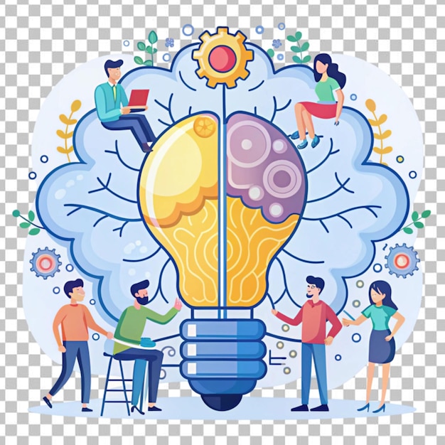 Creative brainstorming concept illustration