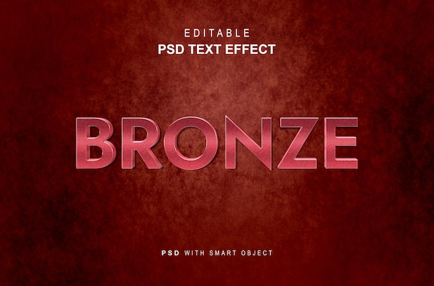 Creative bronze text effect