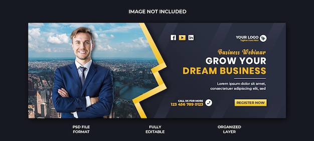 Creative business agency and corporate facebook cover post banner template design