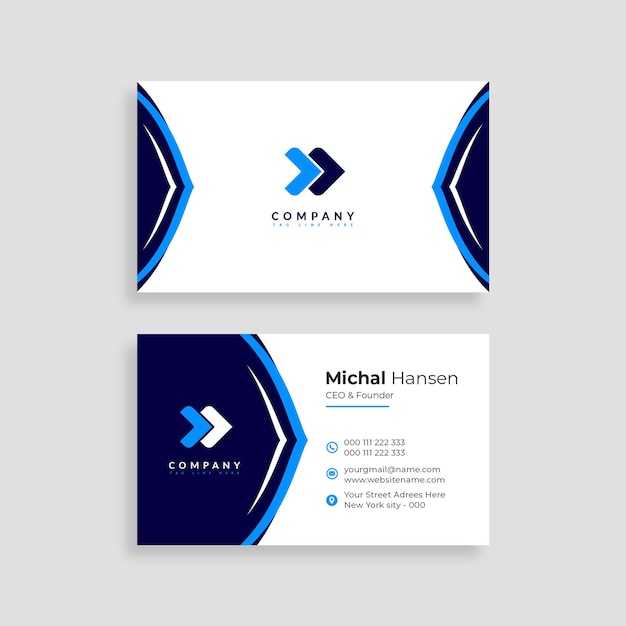 creative business card psd template