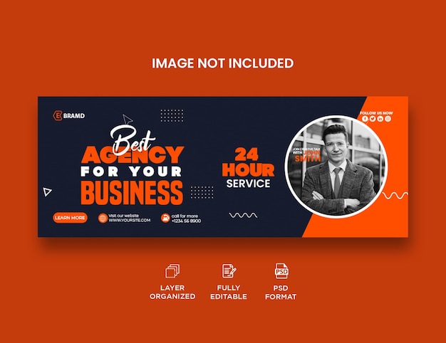 PSD creative business solutions facebook cover web banner or social media banner template