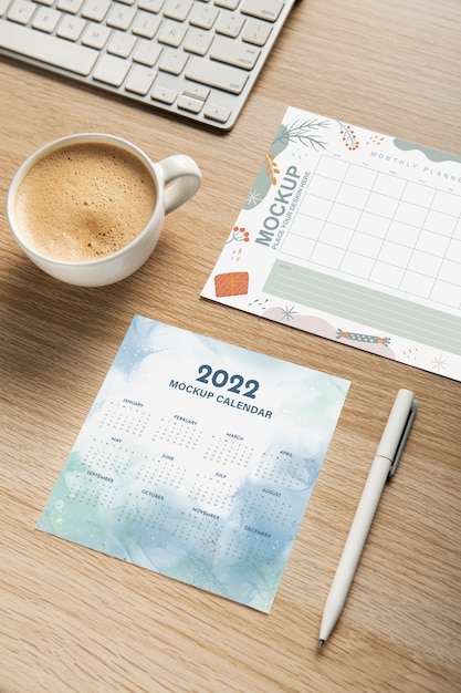 Creative calendar mockup design