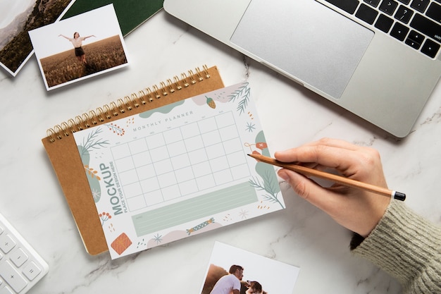 Creative calendar mockup design